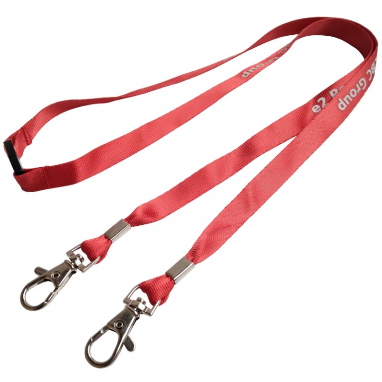 Double Clip Lanyard | Single Custom Branded Double Clip Lanyard